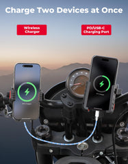 KEMIMOTO top view of wireless charging pad highlighting 15W charging