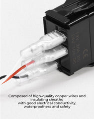 KEMIMOTO full-length wiring harness laid out to show routing flexibility and length benefit