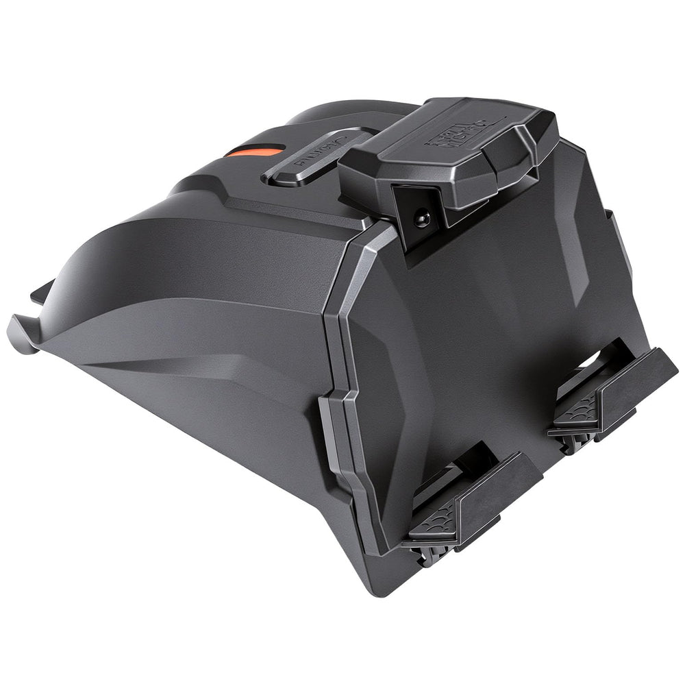 KEMIMOTO front view of X3 tablet holder mounted, shows secure dash placement and easy access