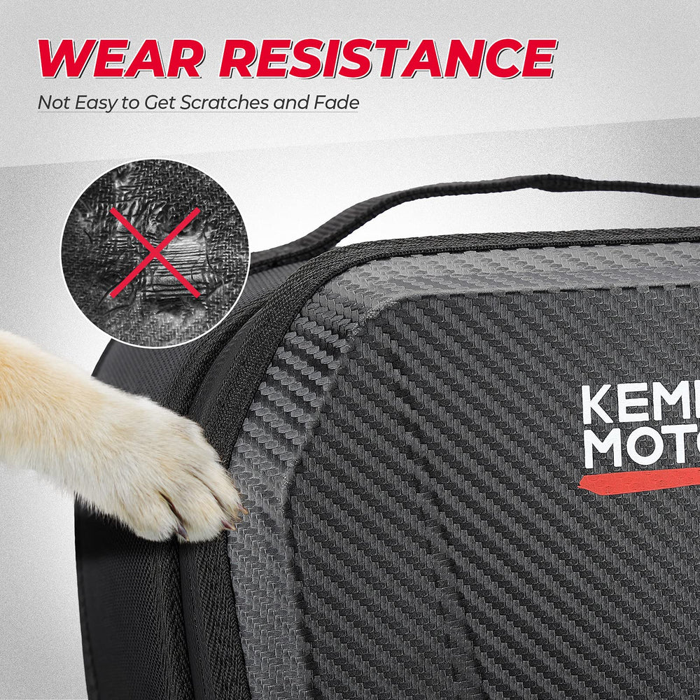 KEMIMOTO open console bag displaying phone, gloves and small tool kit for organized storage