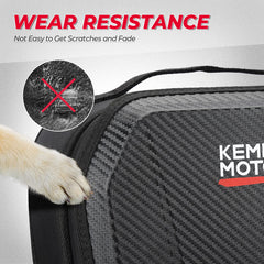 KEMIMOTO open console bag displaying phone, gloves and small tool kit for organized storage