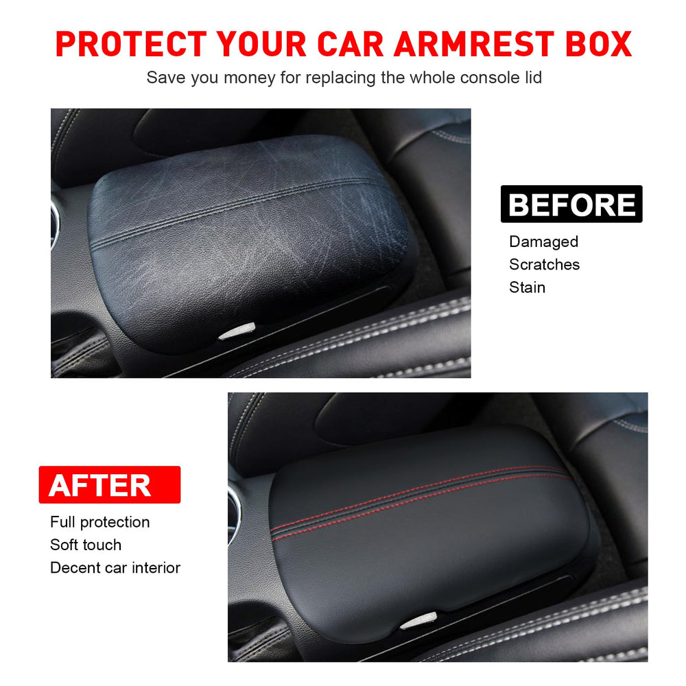 KENTUTO console cover installed in Mustang demonstrating wrinkle-free fit