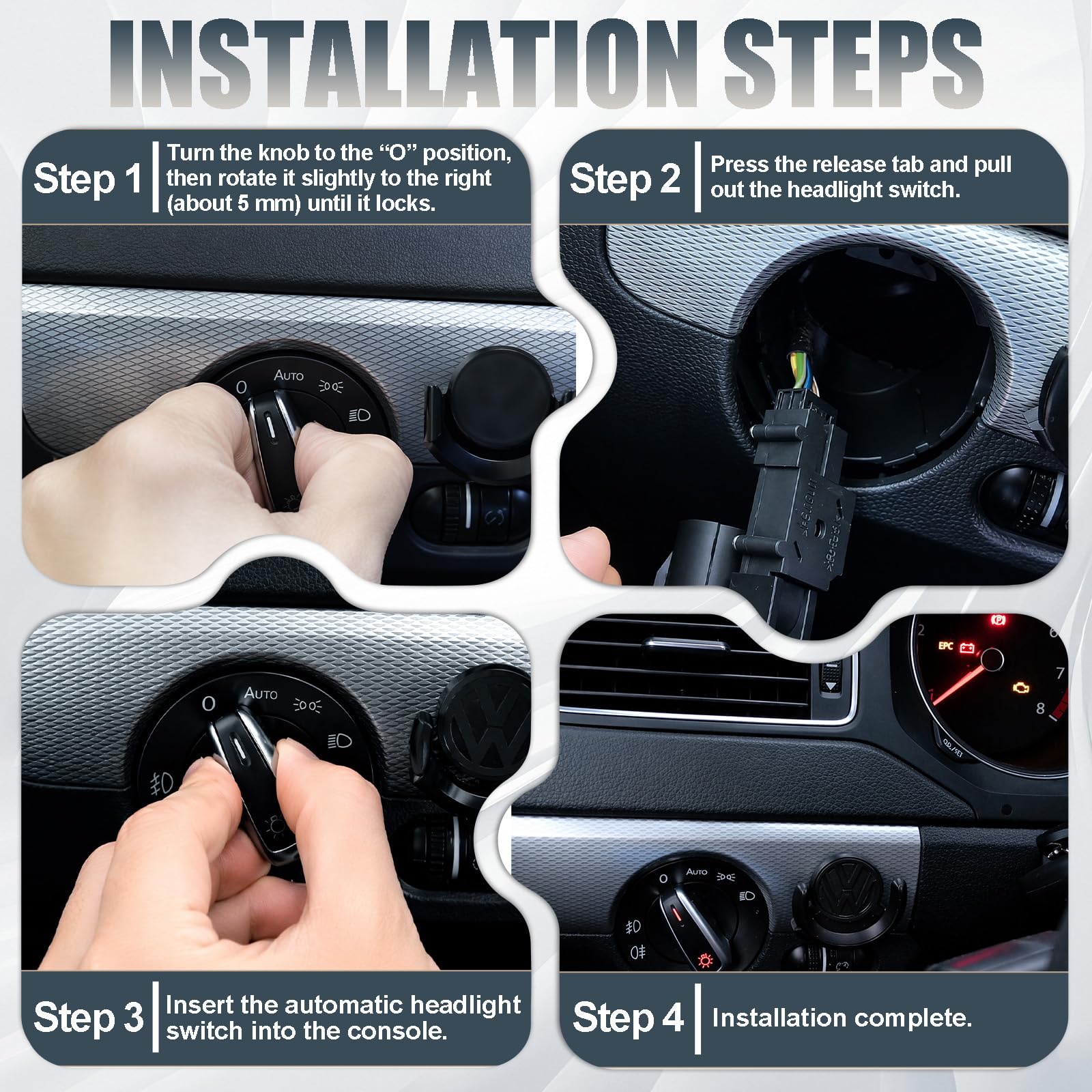 Ketofa replacement switch rear connector view confirming plug-and-play fit