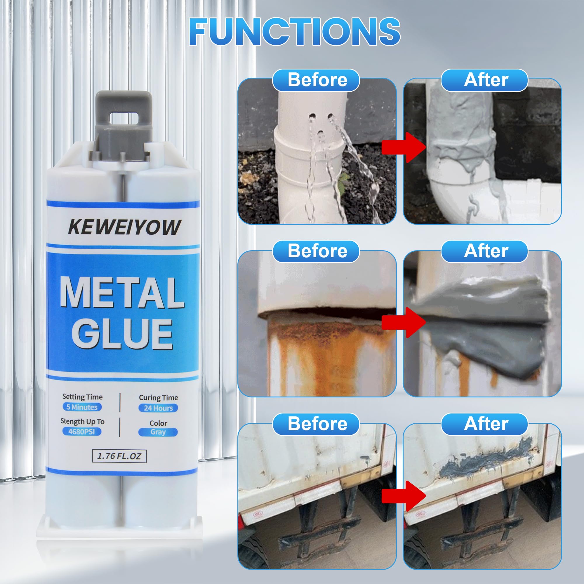 KEWEIYOW mixed epoxy texture close-up demonstrating smooth spreadability