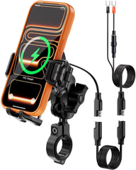 Kewig front view mounted phone showing stable hold and charging status