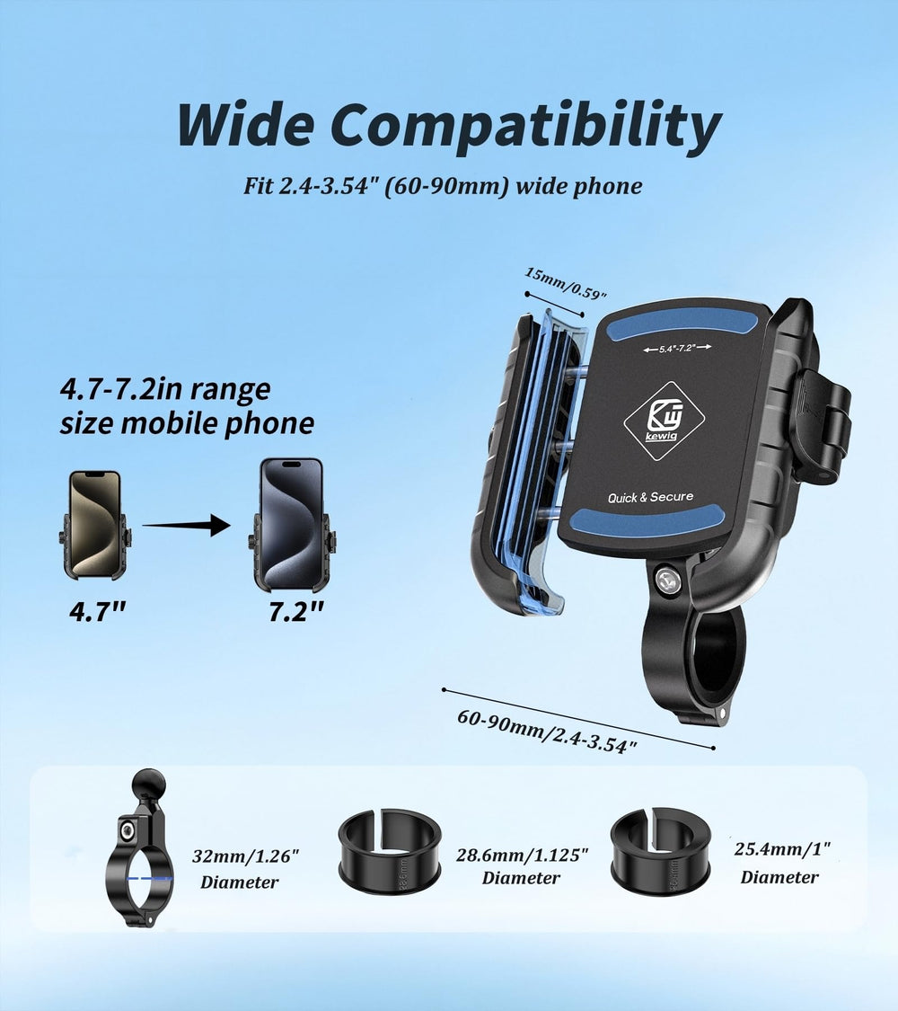 kewig size comparison with ruler showing device compatibility