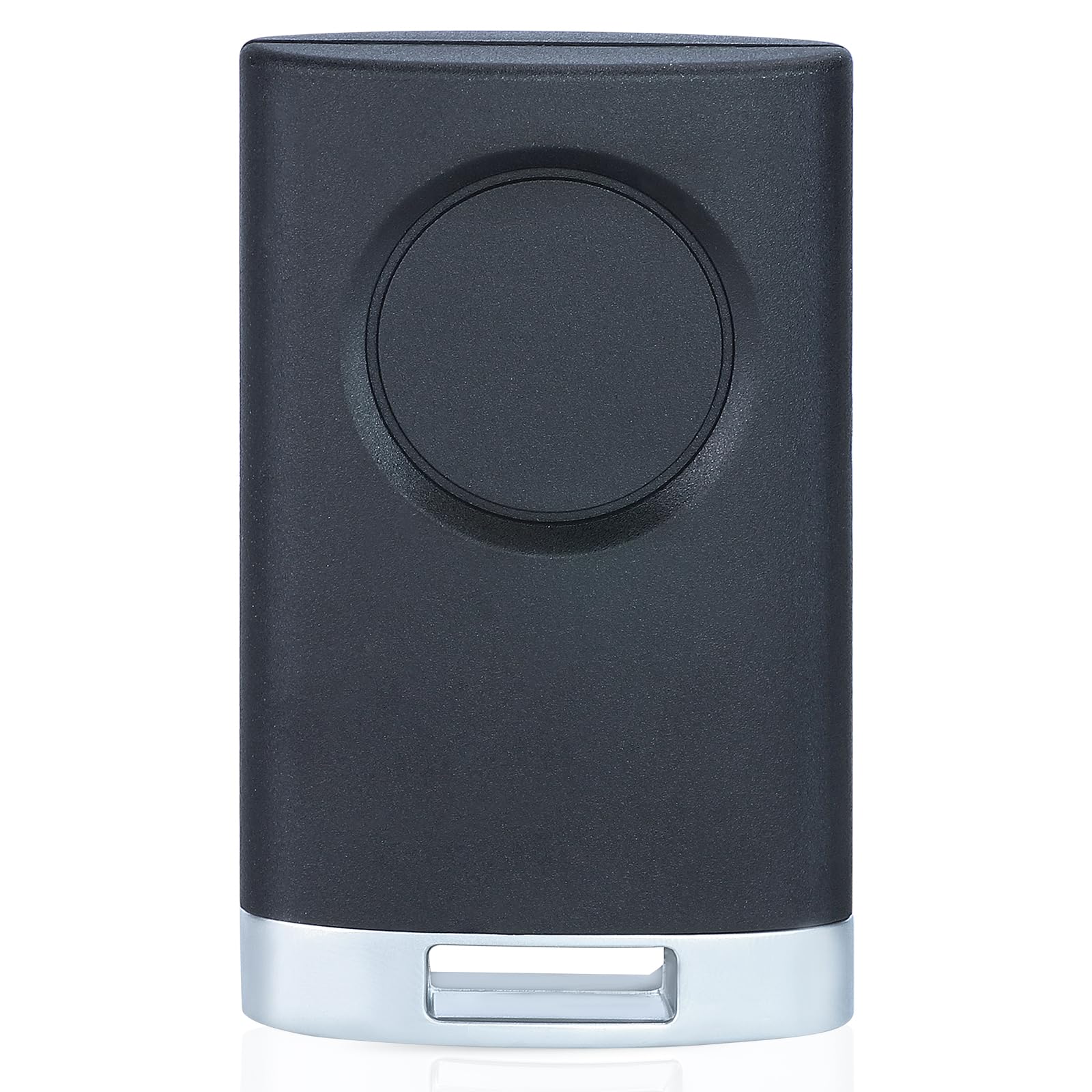 Keyecu fob held in hand to show scale and ergonomic shape for comfortable carry