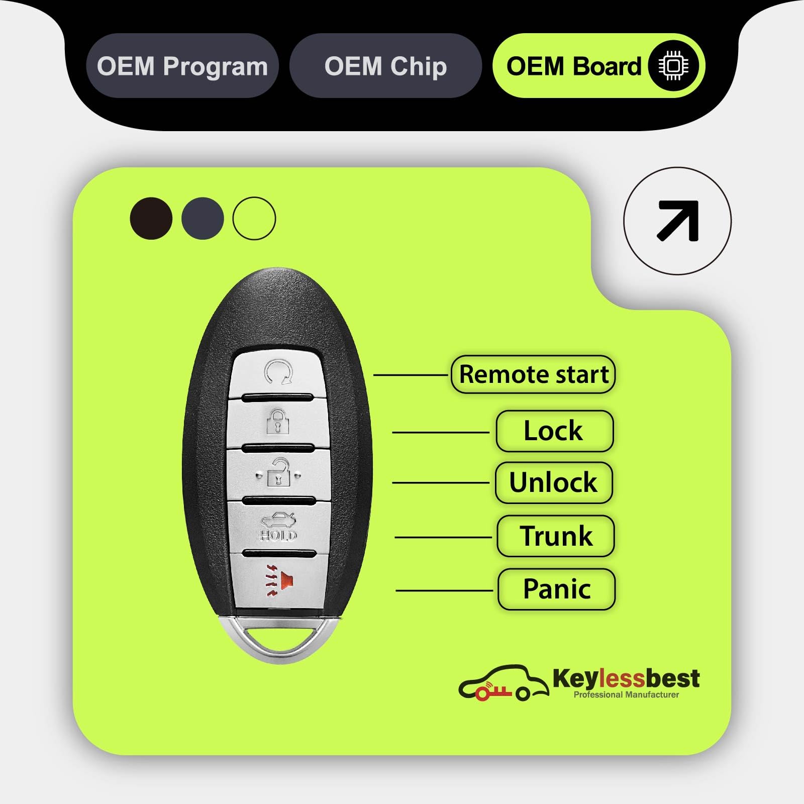 Keylessbest fob in hand inside car showing convenience for locking and unlocking