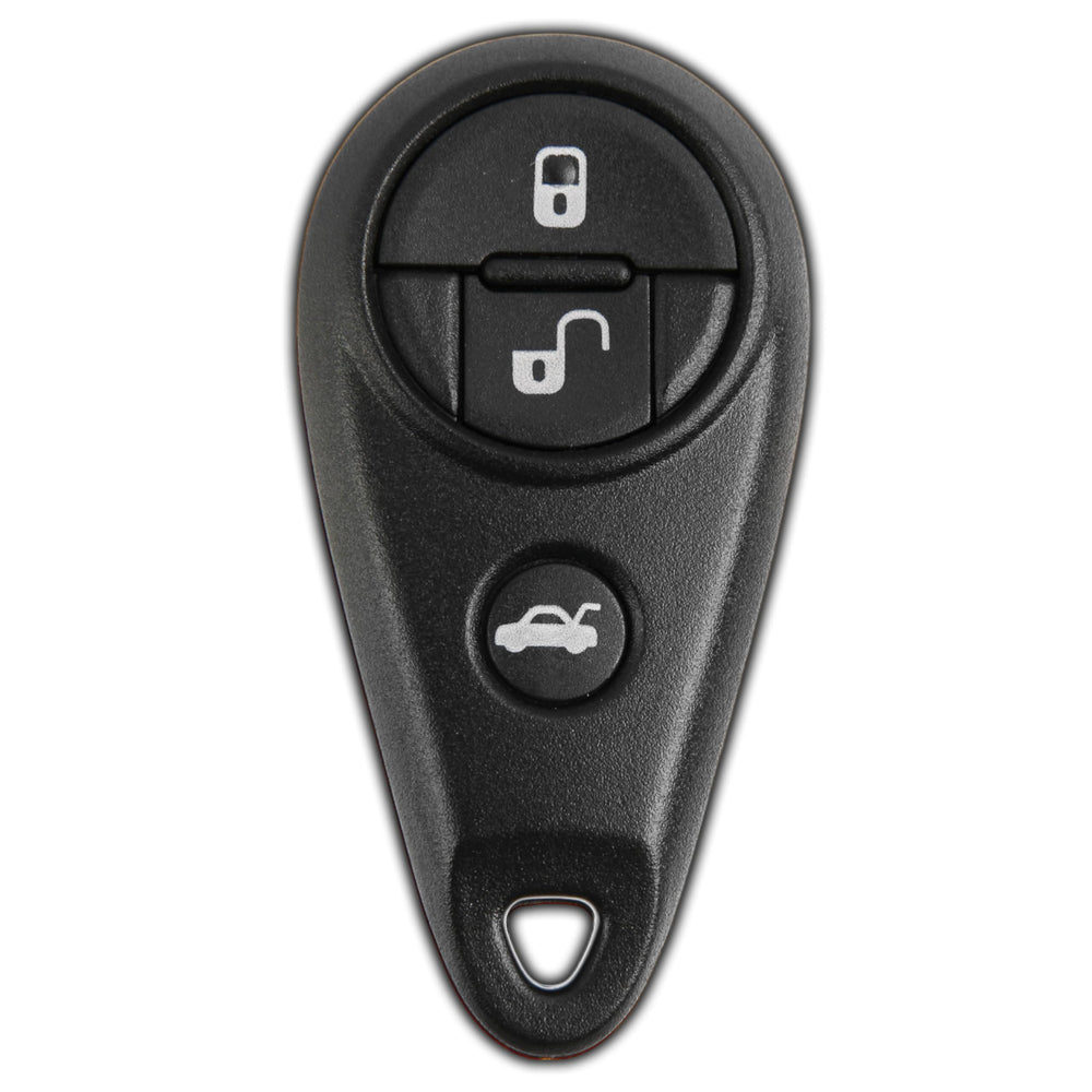 KeylessOption front view remote showing three-button layout for easy access