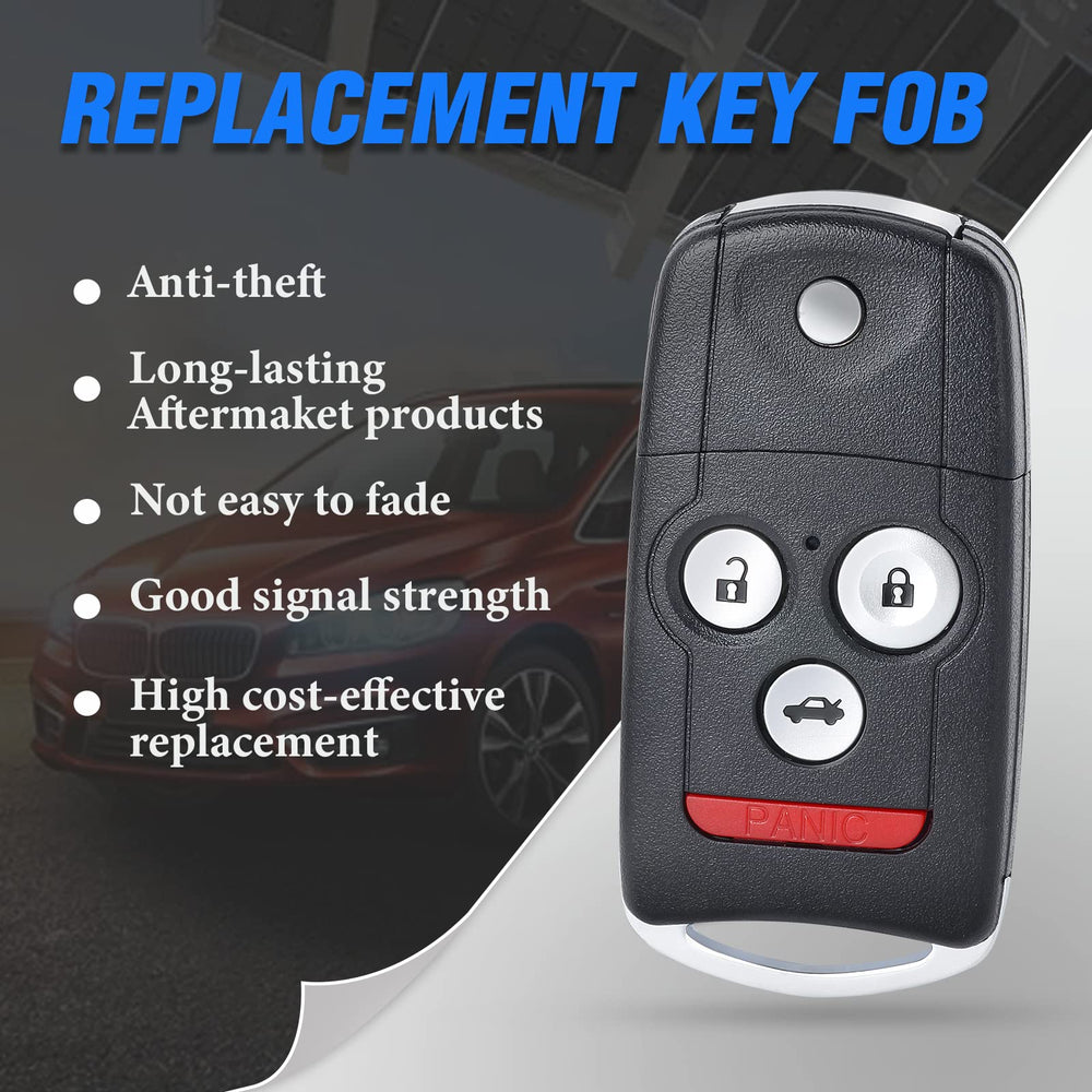 Keymall fob next to Acura ignition illustrating fit and convenience