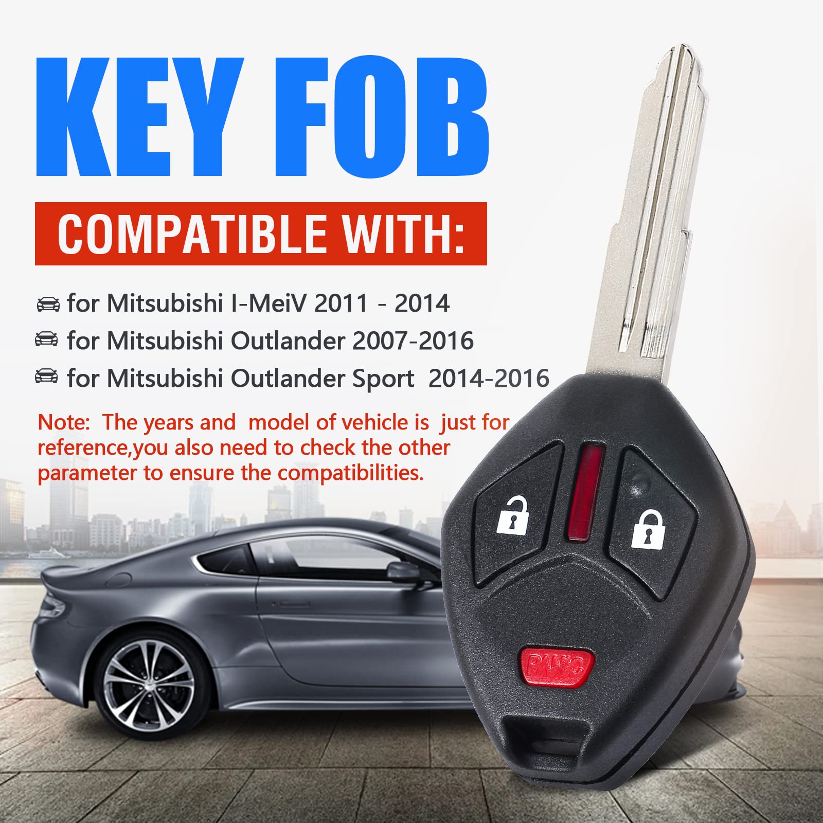 Keymall remote back without logo highlighting aftermarket authenticity and clean finish