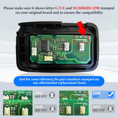 Keymall open back showing GNE 5290 circuit board for correct compatibility confirmation