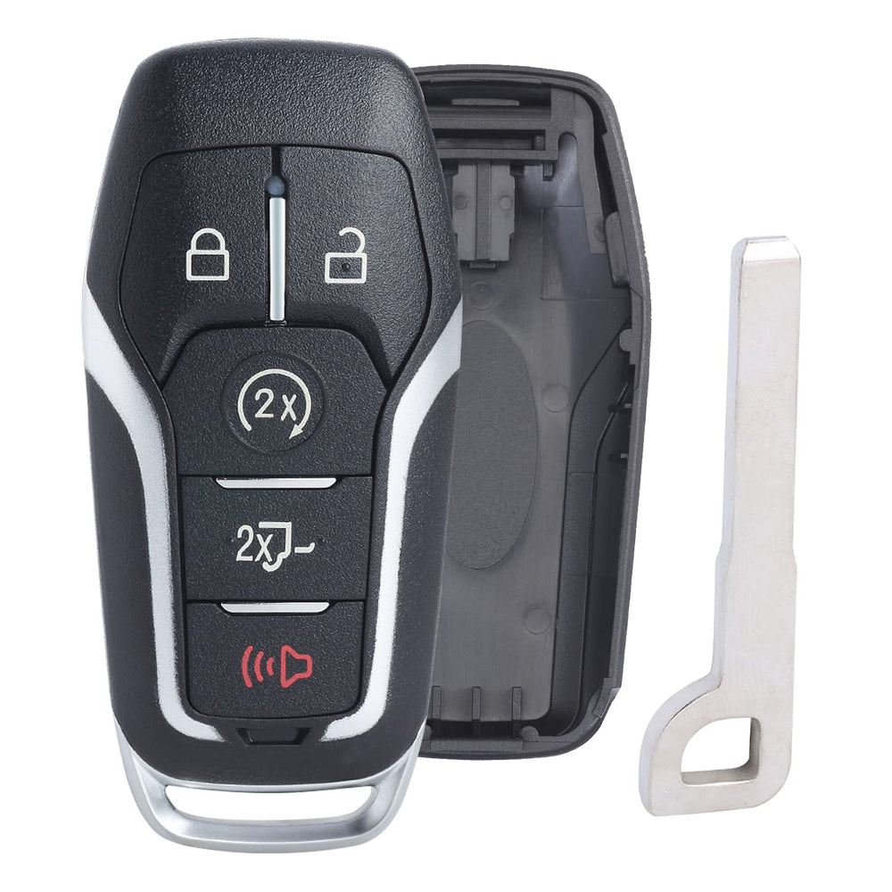 Keymall front view of fob shell showing buttons and fresh housing benefit