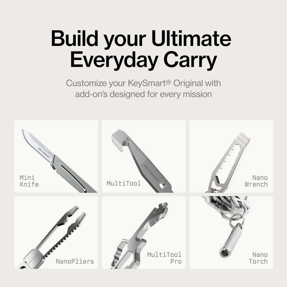 KeySmart original attached to car fob showing secure loop and convenience benefit