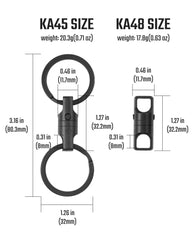 KeyUnity KA45 close-up of titanium connector highlighting sturdy magnetic release and precise fit