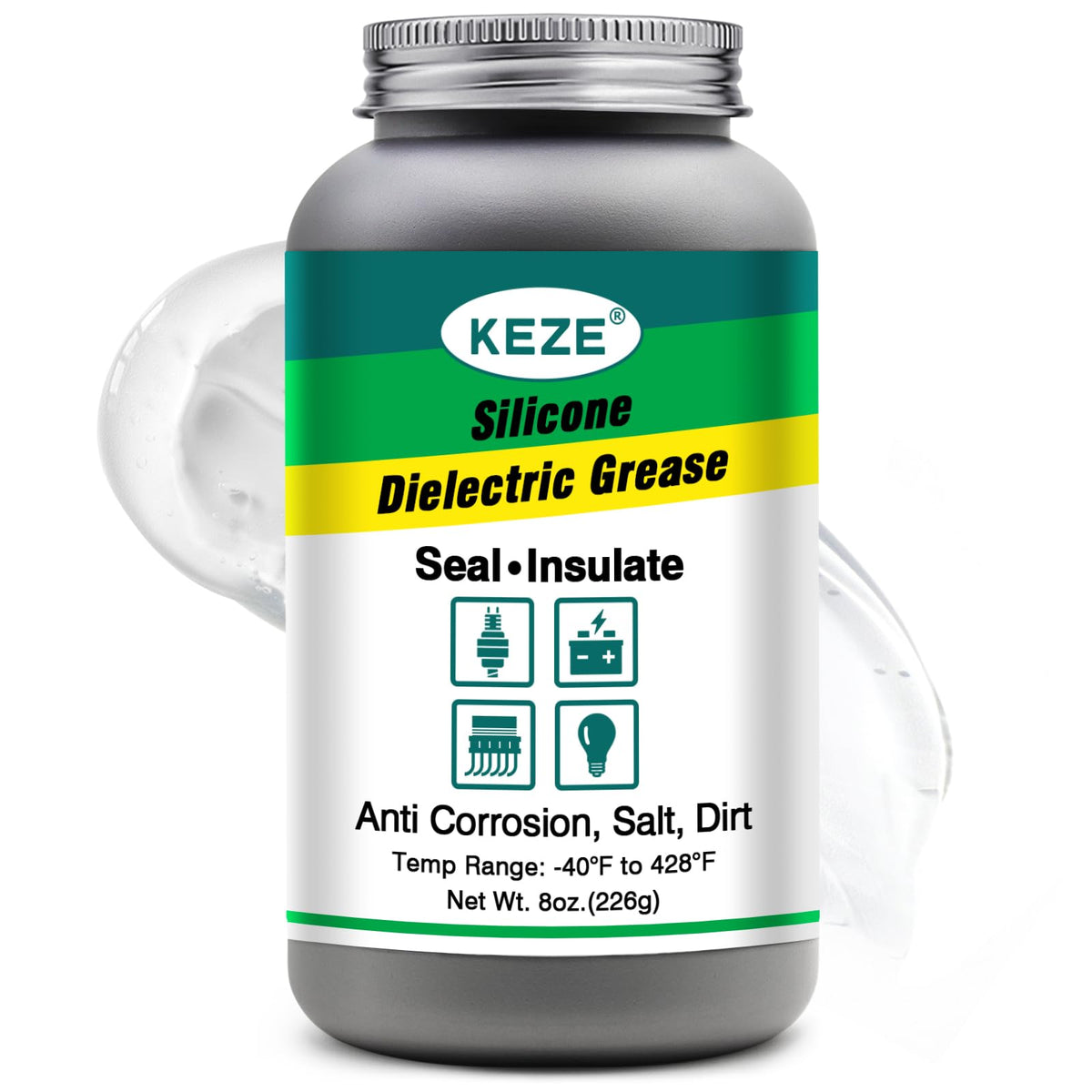 Keze front tube packaging showing label and cap protecting connections