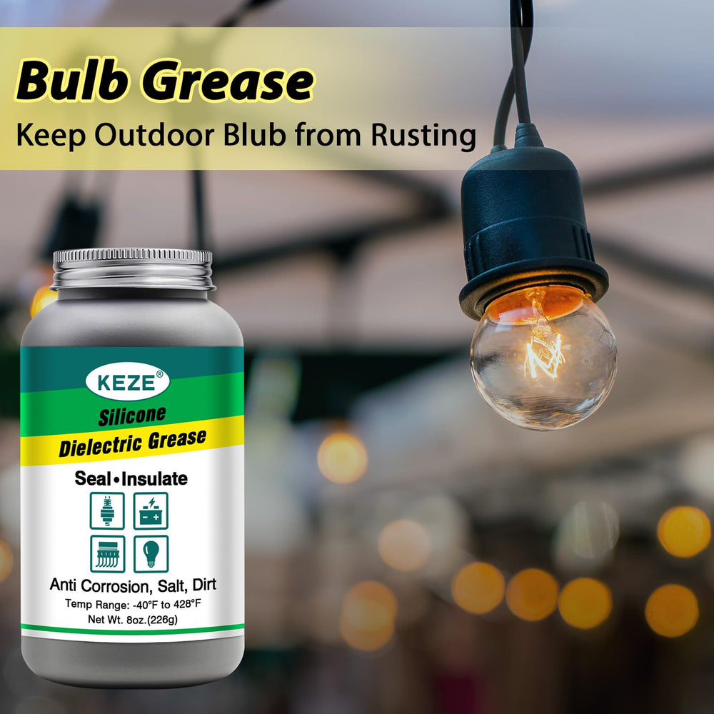 Keze lubricating a headlight socket for easy bulb removal and seal
