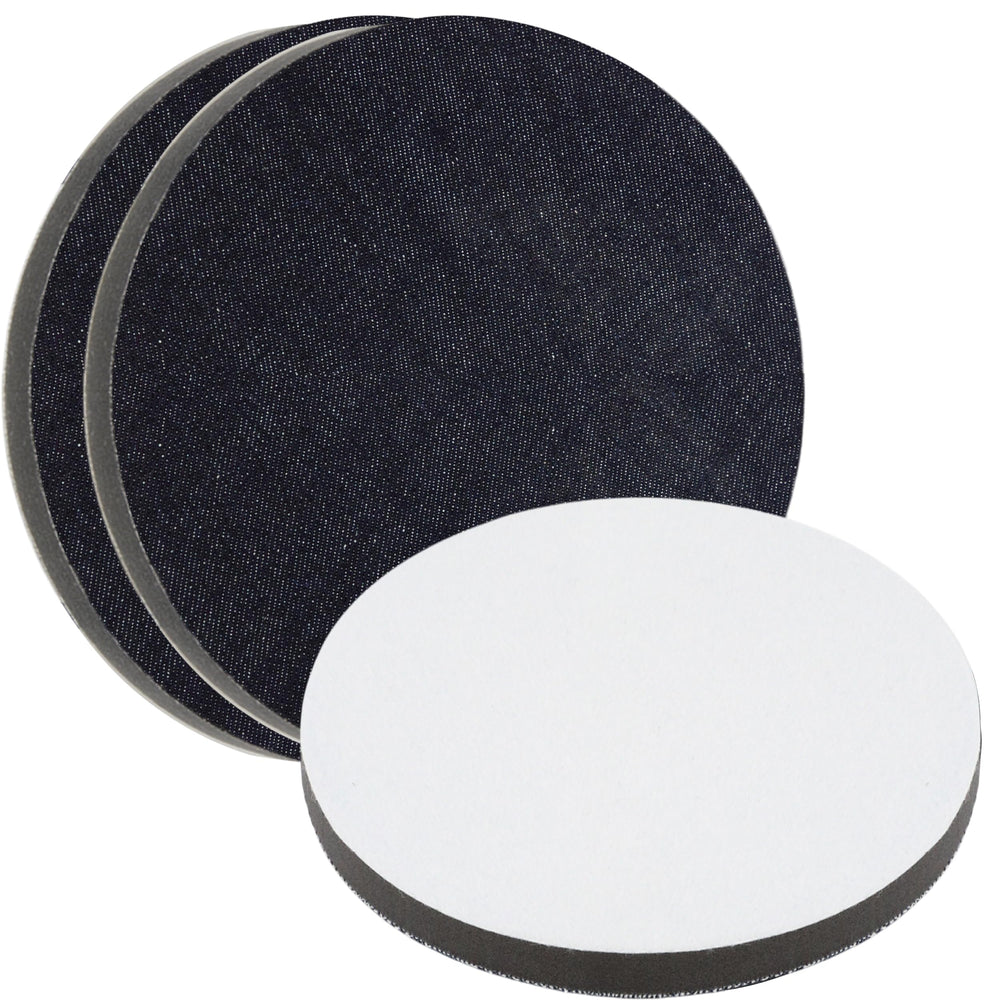 KH866 front pack of three 7-inch denim pads showing professional convenience