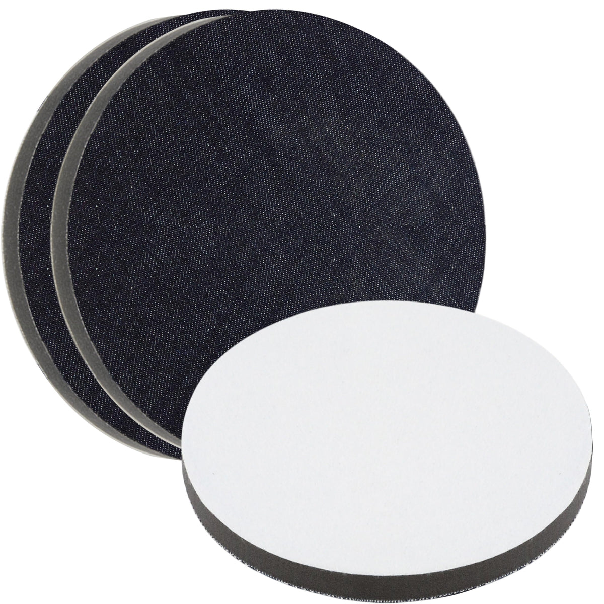 KH866 front pack of three 7-inch denim pads showing professional convenience
