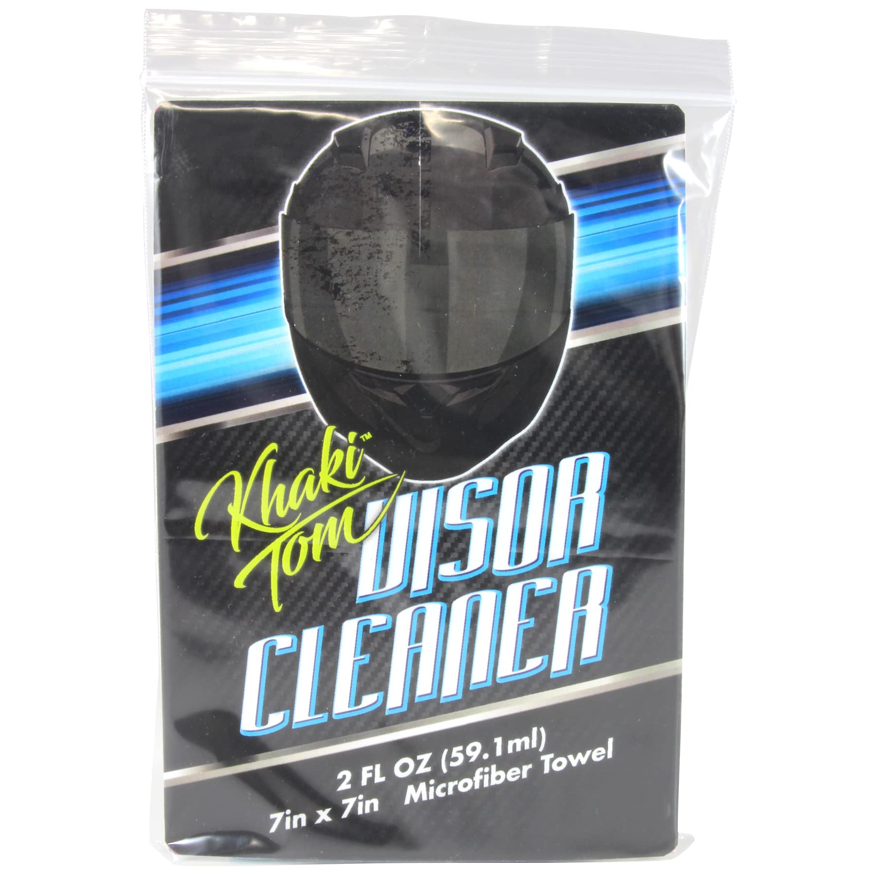 Khaki Tom microfiber towel detail protecting visors and preventing scratches