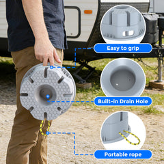 KIKIRV side view showing interlocking stack detail for secure height adjustments