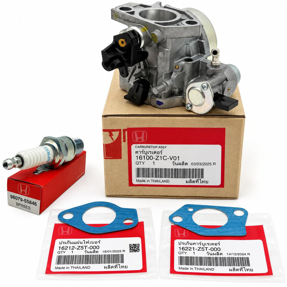 KINDZA carburetor front view showing OEM fit for GX390 benefits easy replacement