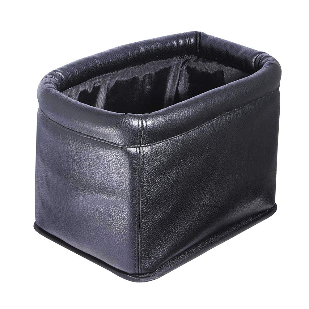 KINGBERWI front view showing black leather look and tidy fit benefit