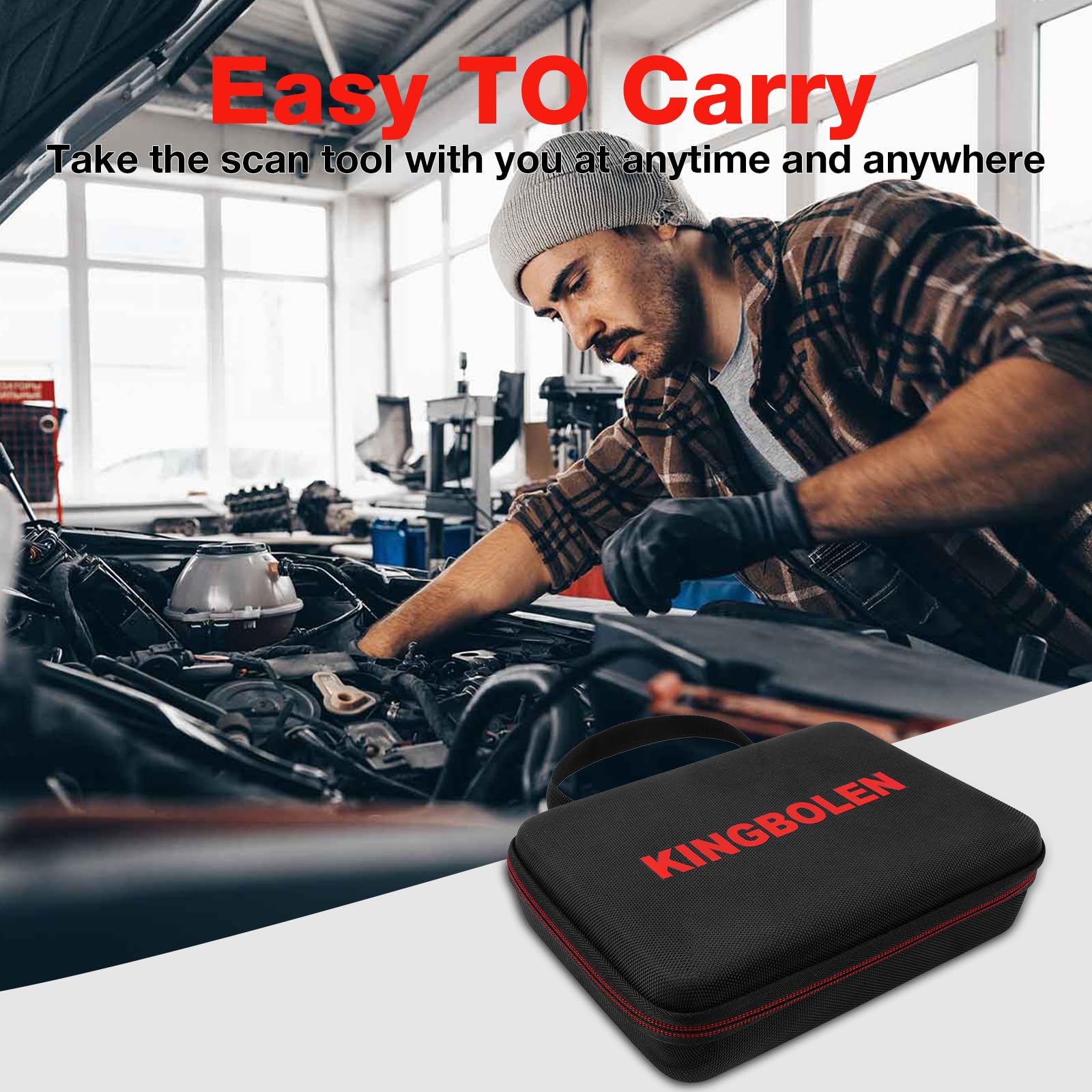 KINGBOLEN zipper and handle detail for comfortable, reliable carrying
