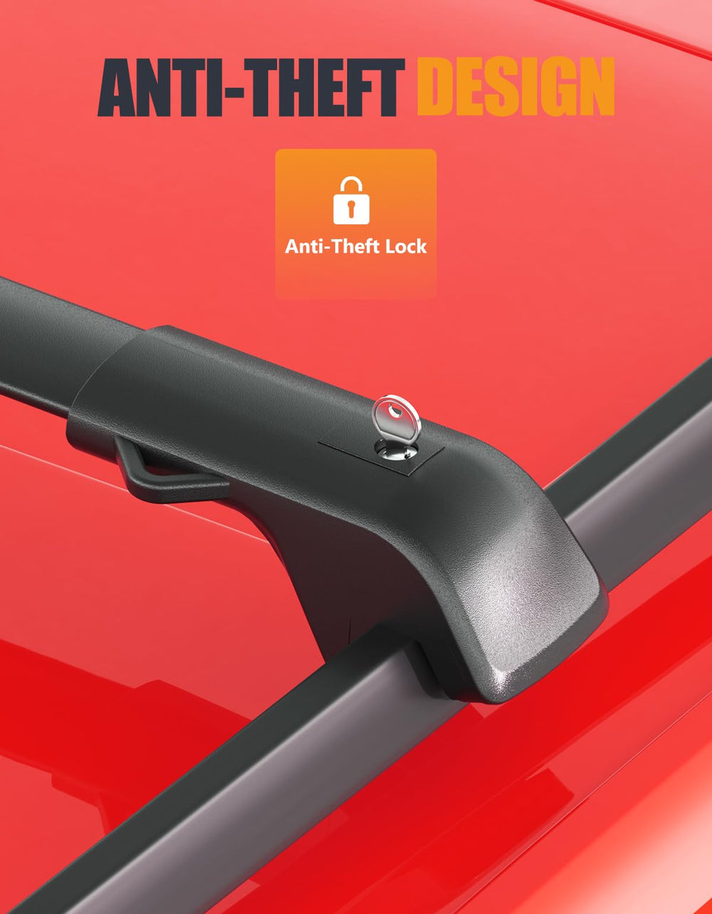 KINGGERI aerodynamic crossbar profile side view reducing wind noise on highway
