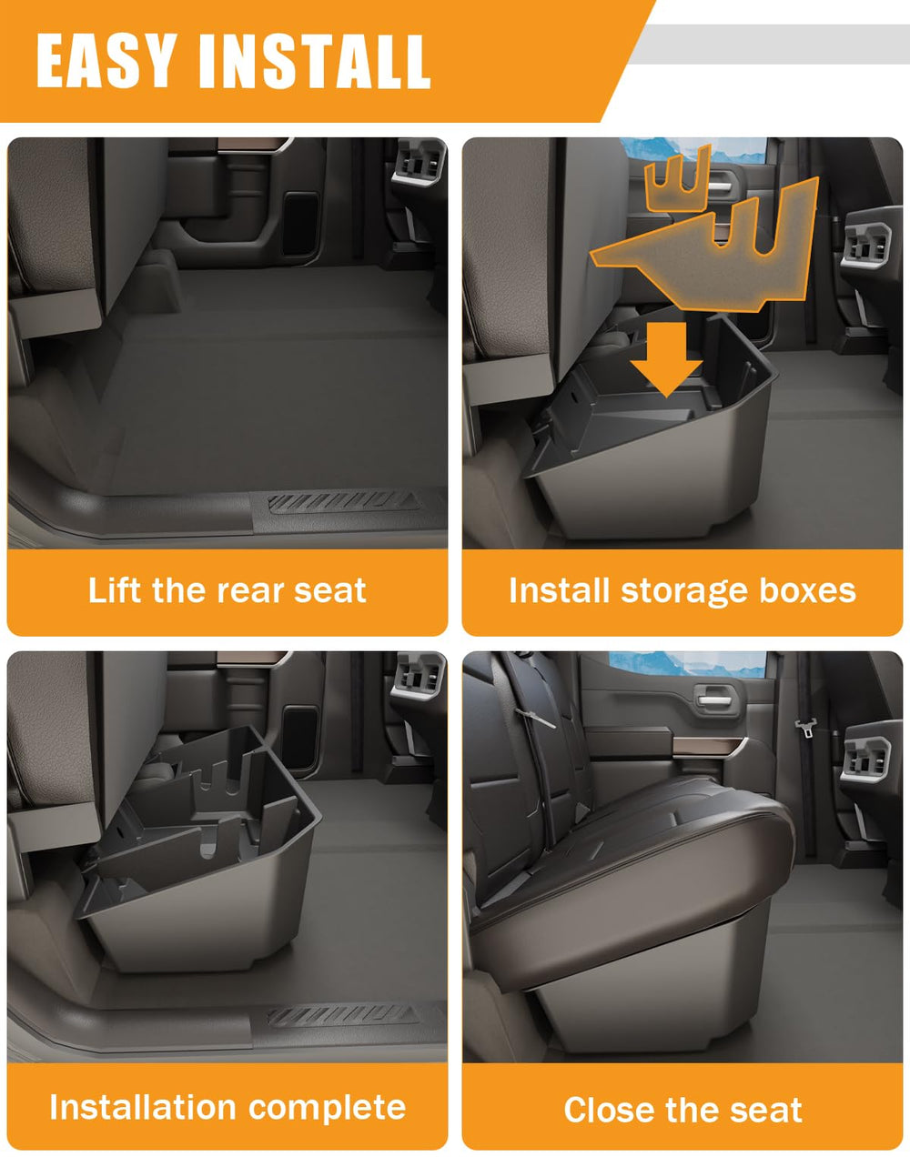 KINGGERI boxed unit with trimmed floor liner showing fitment adjustment guidance
