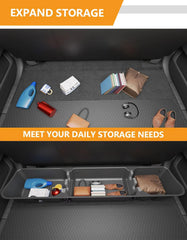 KINGGERI installed under a Ford F150 rear seat demonstrating concealed organization