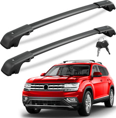 KINGGERI cross bars front installed on VW Atlas showing clean fit and secure carry
