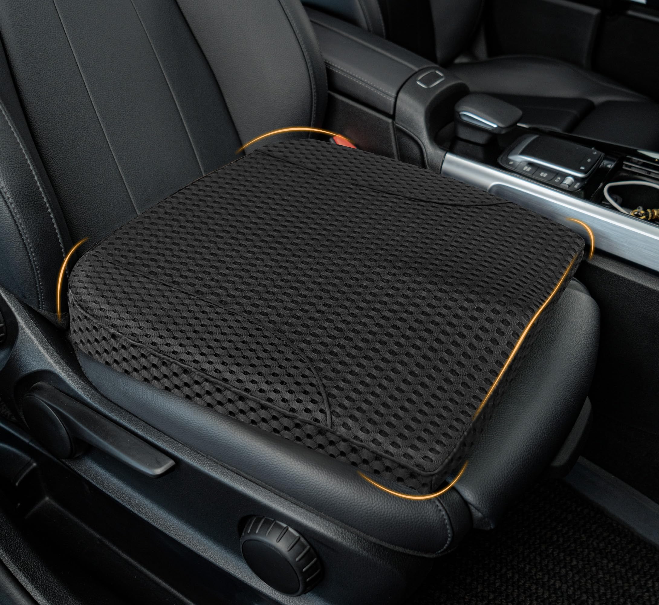 kingphenix front view cushion showing ergonomic lift and improved sightlines