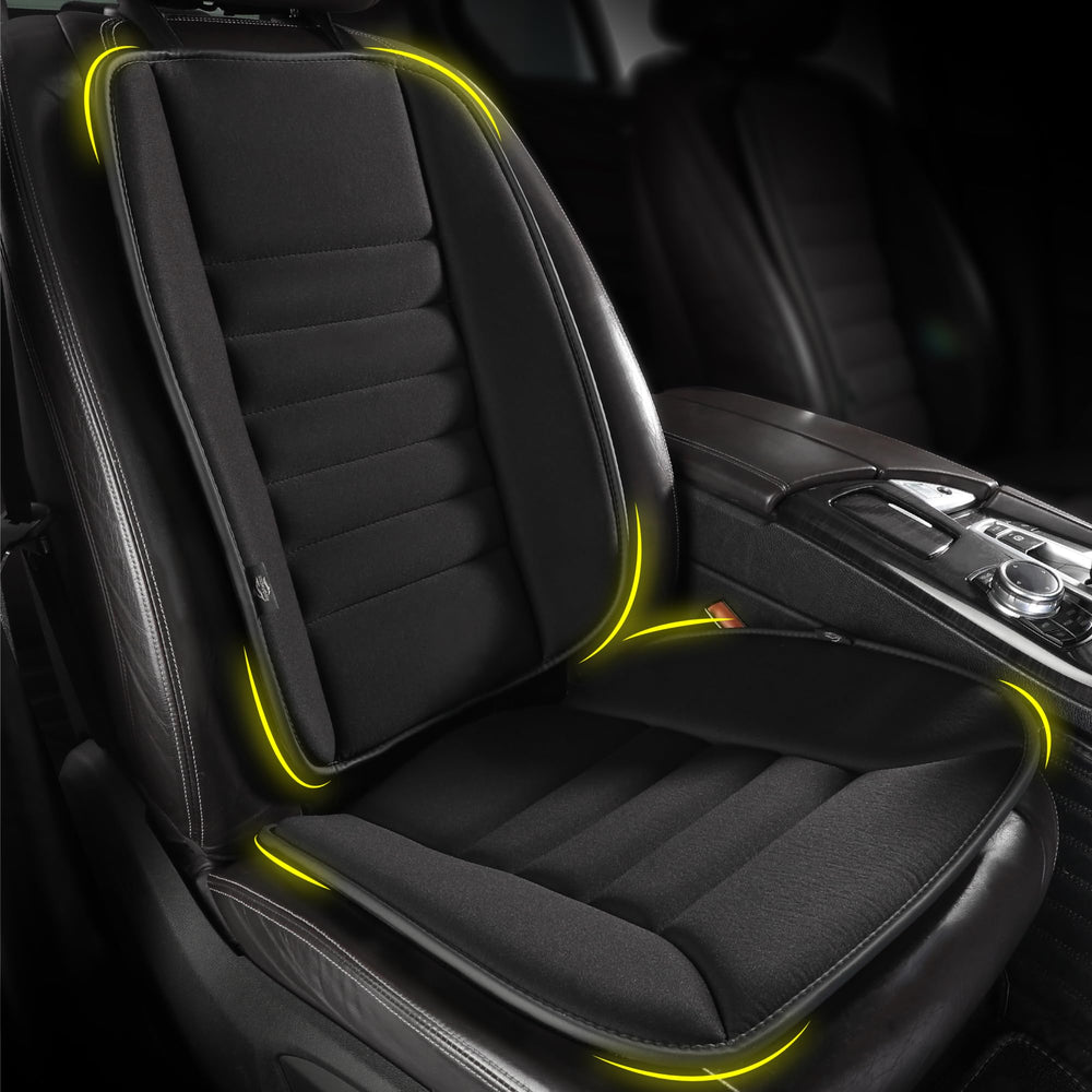 kingphenix front view of seat cushion showing sleek profile and ergonomic benefit