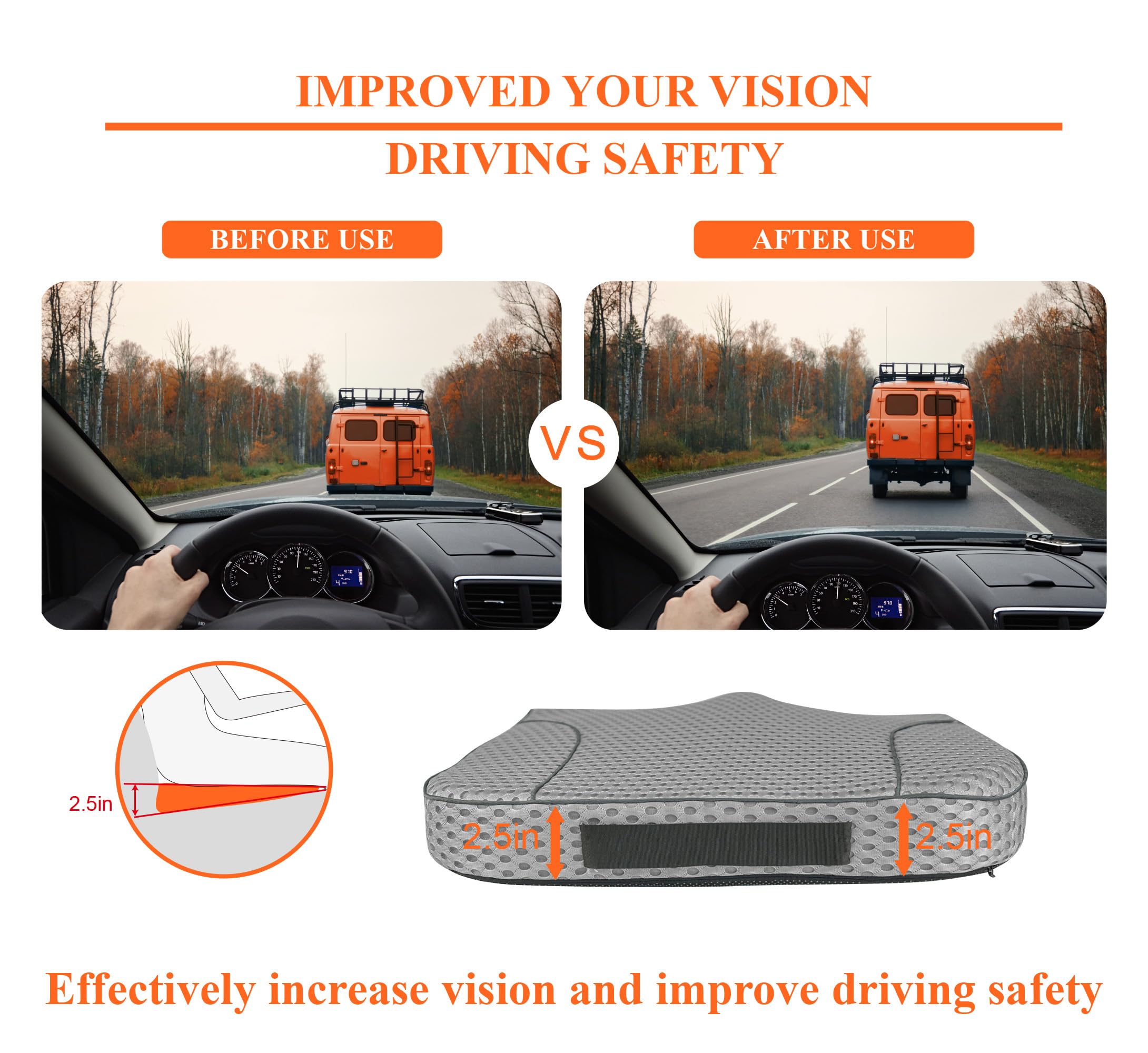 kingphenix installed in car driver perspective improves posture while driving