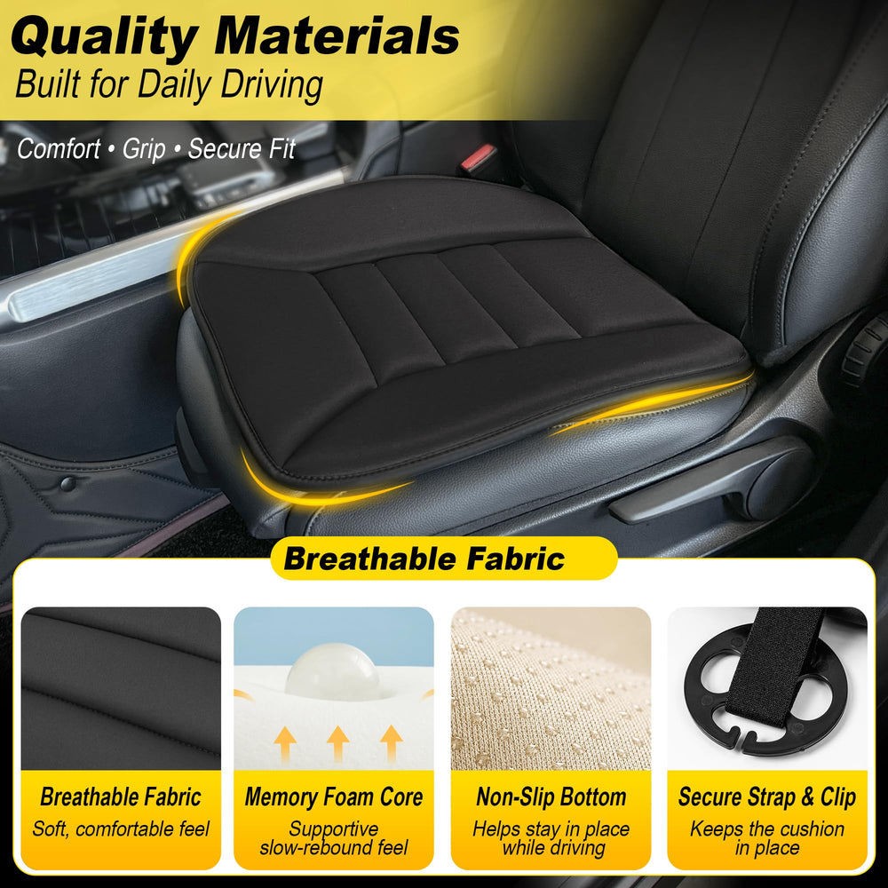 kingphenix cushions installed in car adding instant seating comfort