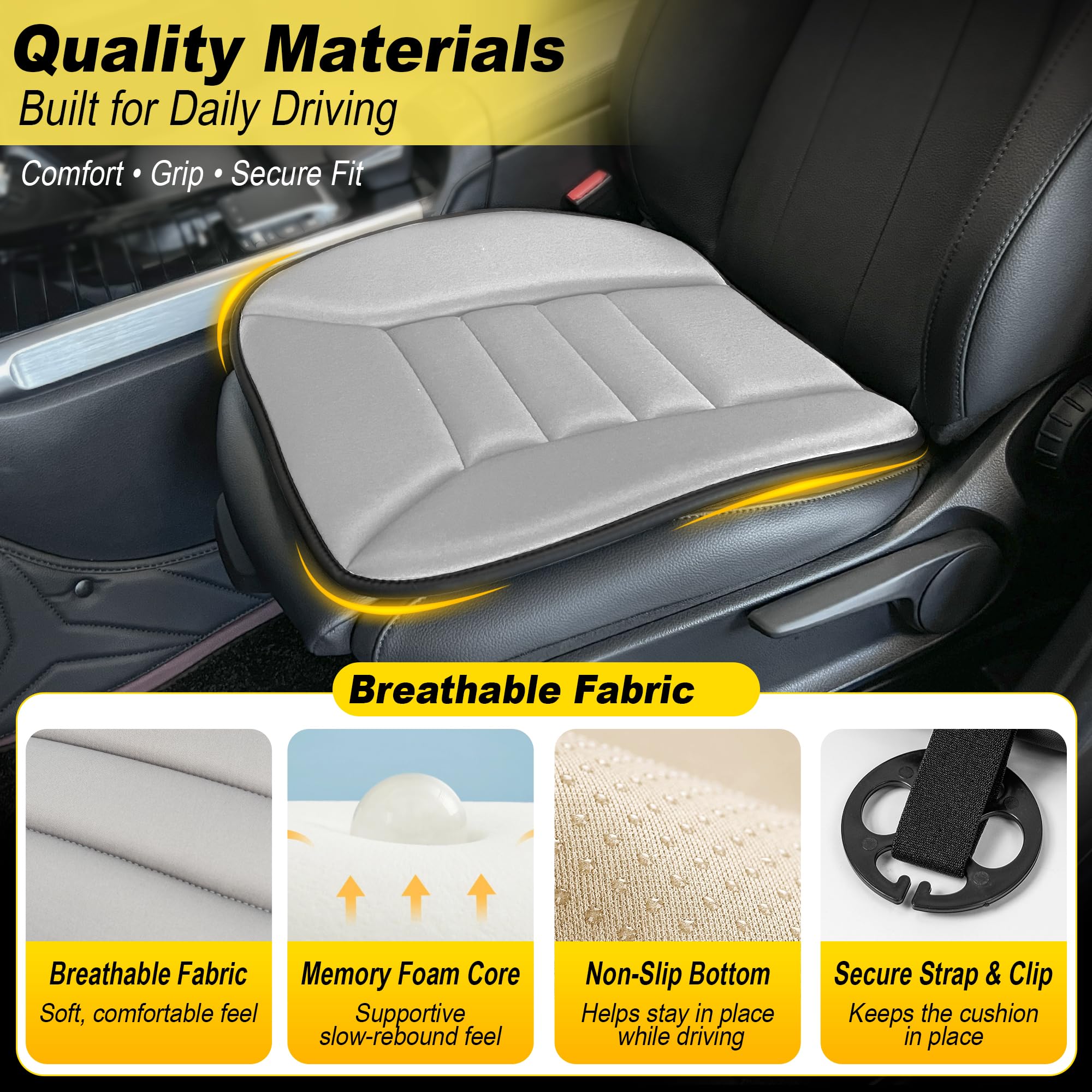 kingphenix fitted in truck seat for long-haul driving comfort