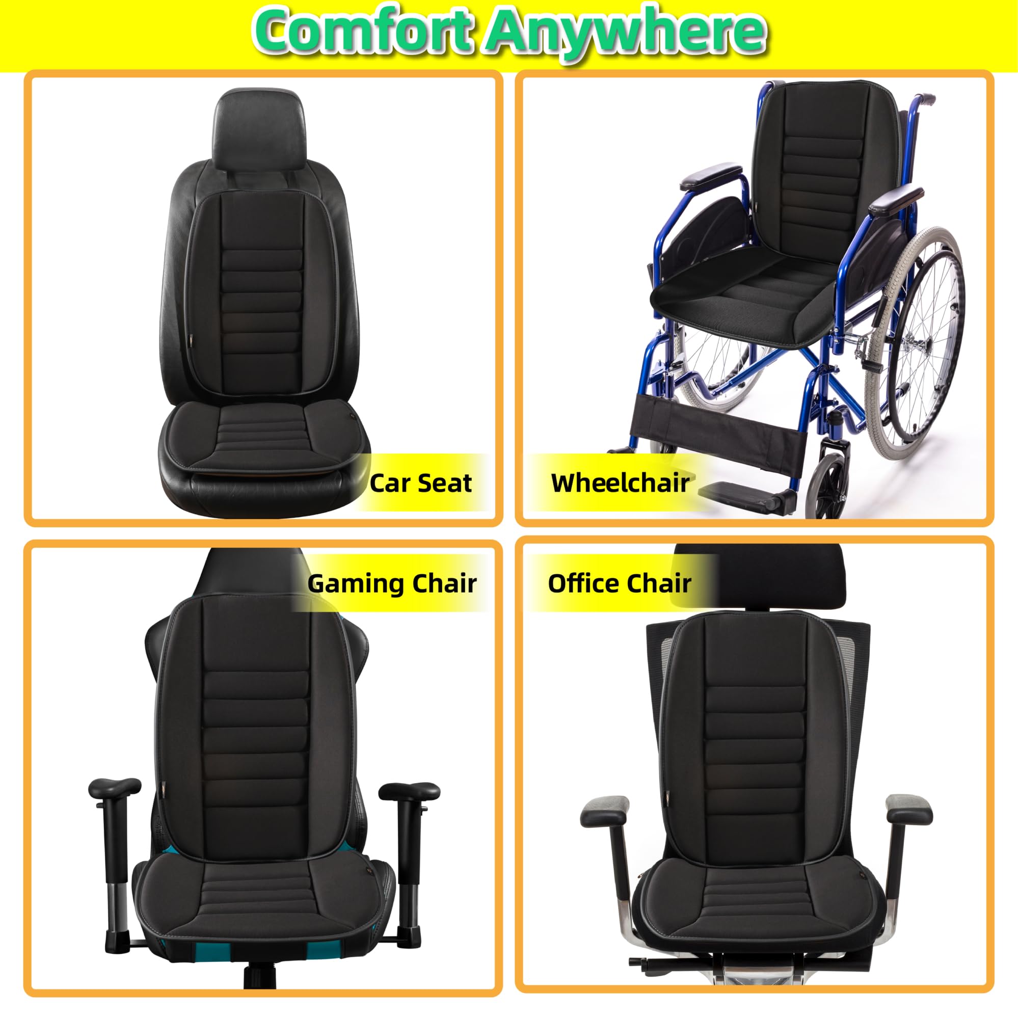 kingphenix side profile of cushion demonstrating contour for tailbone relief