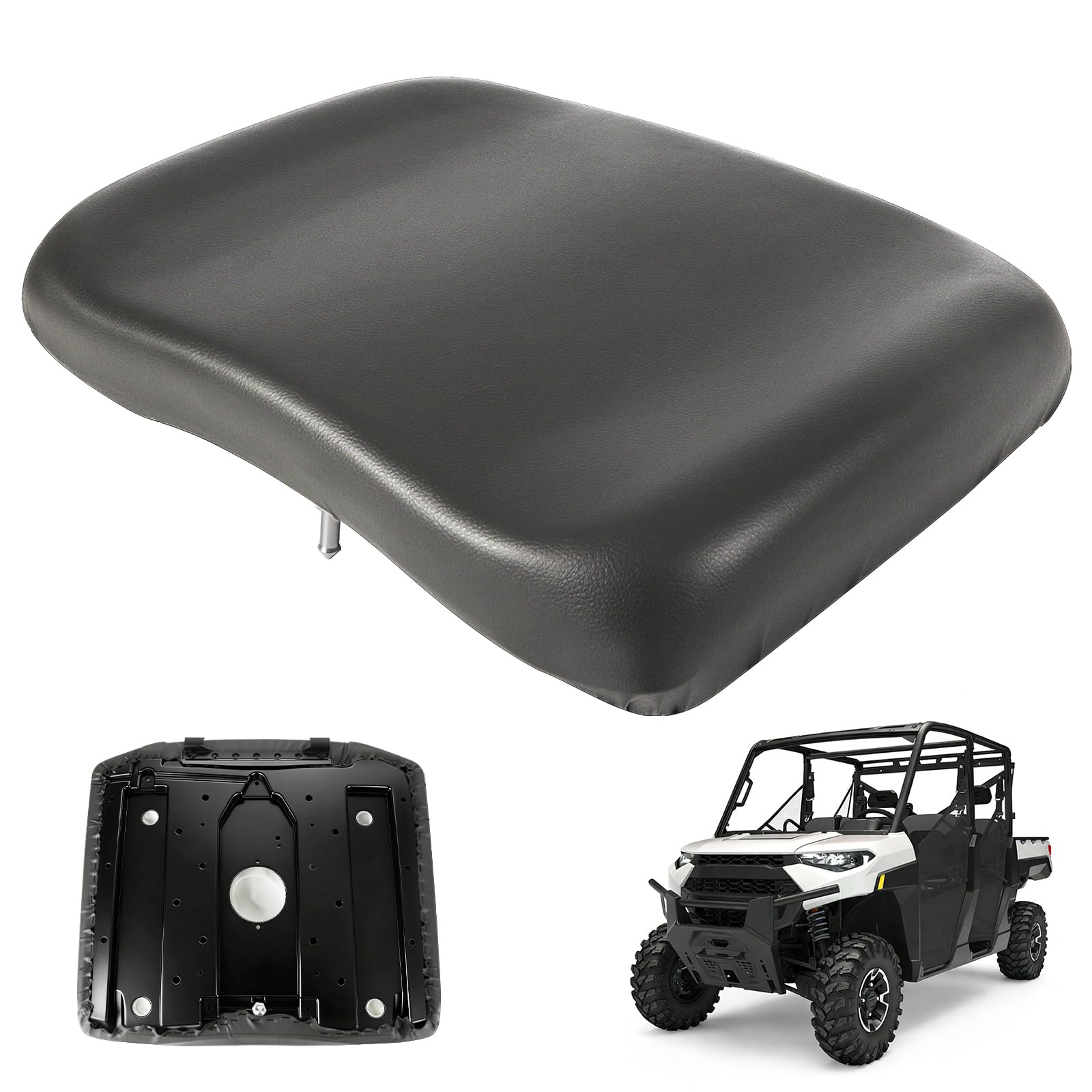 Kistrba charcoal seat bottom front view showing clean OEM-style fit and restored cockpit