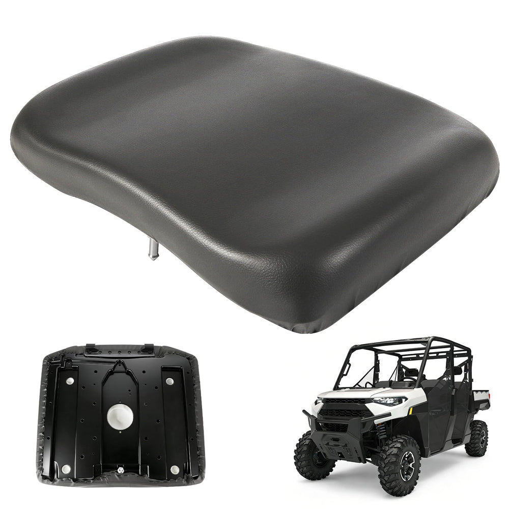 Kistrba charcoal seat bottom front view showing clean OEM-style fit and restored cockpit