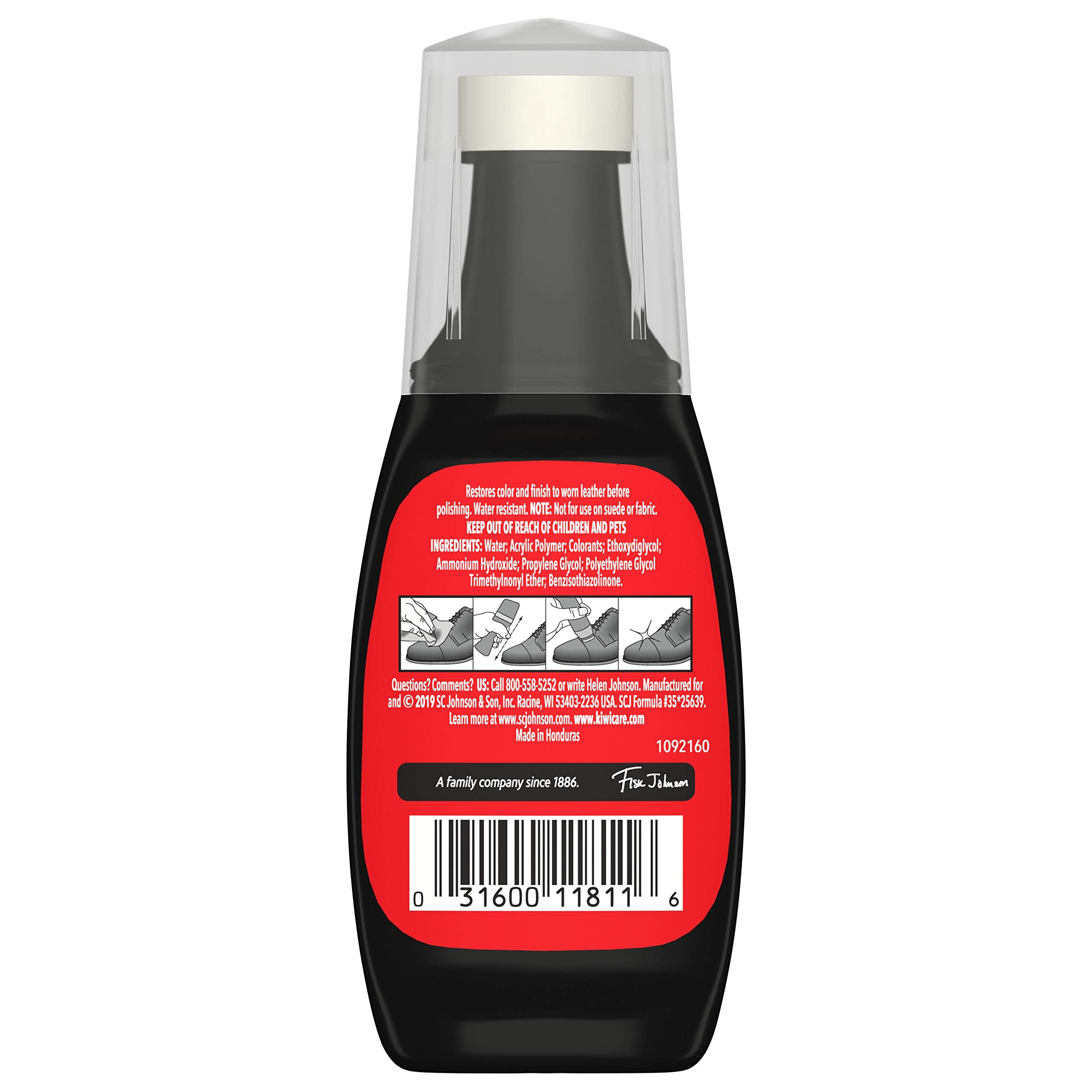 SC Johnson KIWI sponge applicator close-up showing precise control for even color application