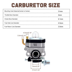 Kizut carburetor mounted on tiller engine demonstrating correct installation benefit