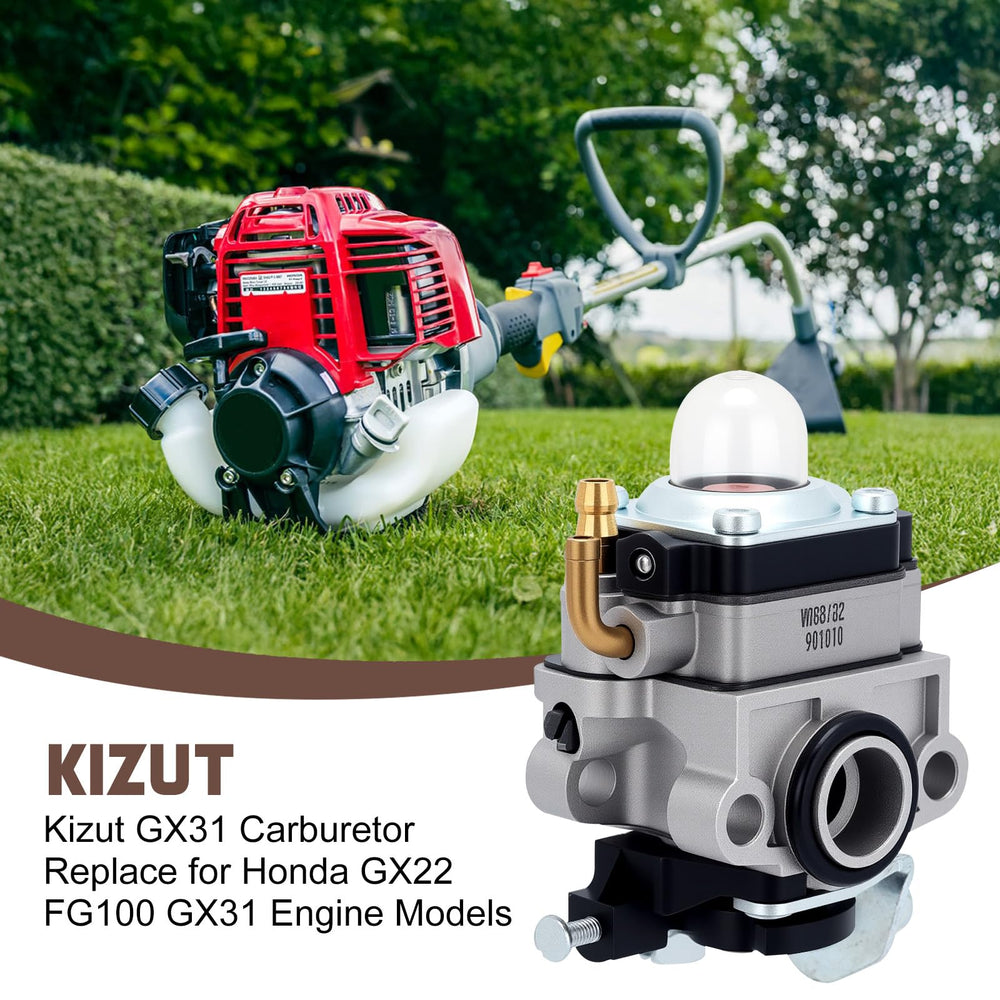 Kizut carburetor side detail highlighting fitment and durable castings benefit