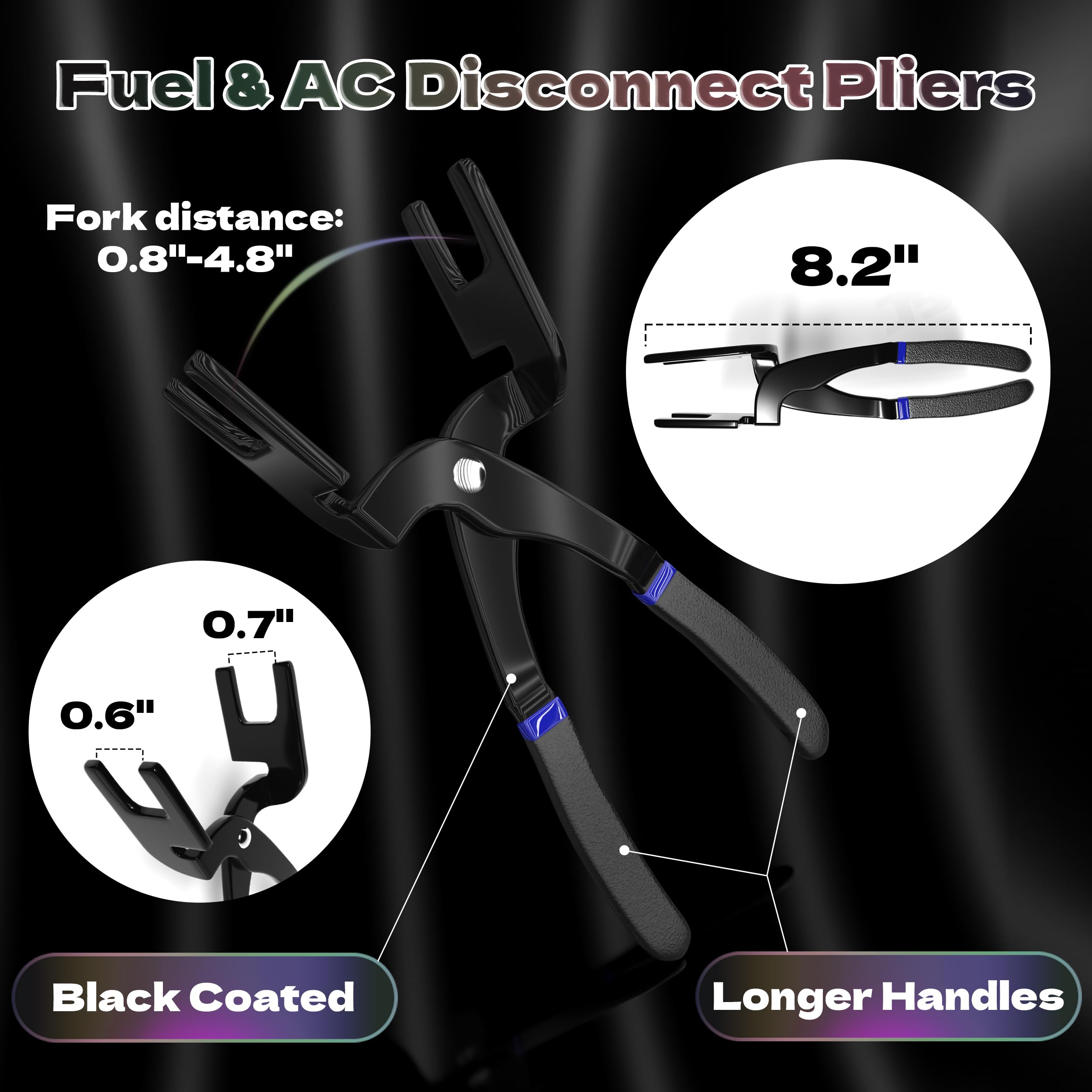 KJE assorted disconnect tools laid out for matching fittings quickly