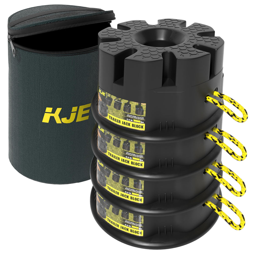 KJE front view with storage bag showing set ready for transport and organized storage