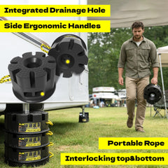 KJE side profile showing 11.5x11.5x6 dimensions for stable footprint and load distribution