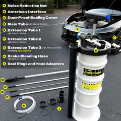KJE assembled tubes stored on unit side, keeps hoses tidy and prevents oil drips