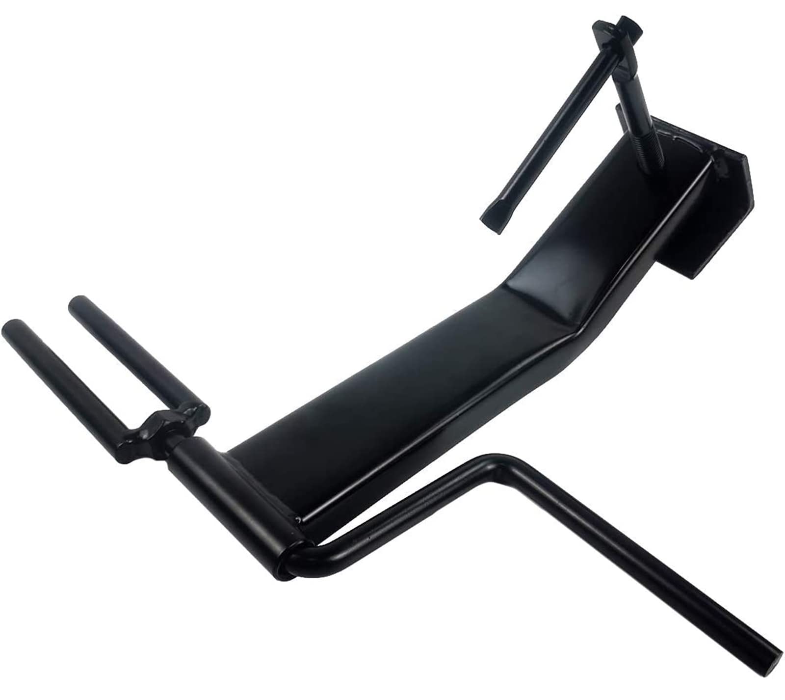 KJE front view of black steel strap winder showing robust build and quick storage benefit