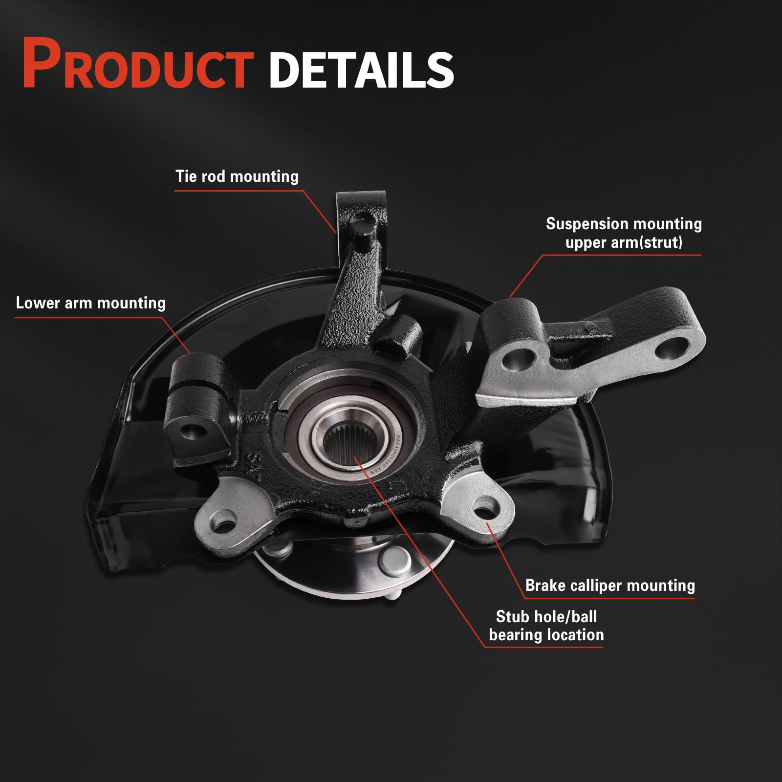 KJYDXYS wheel bearing hub preinstalled for simplified installation benefit
