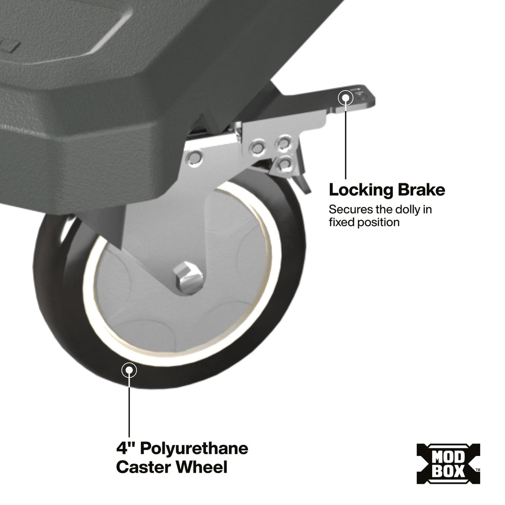 Klein Tools interlocked dollies wide shot showing expanded platform capacity
